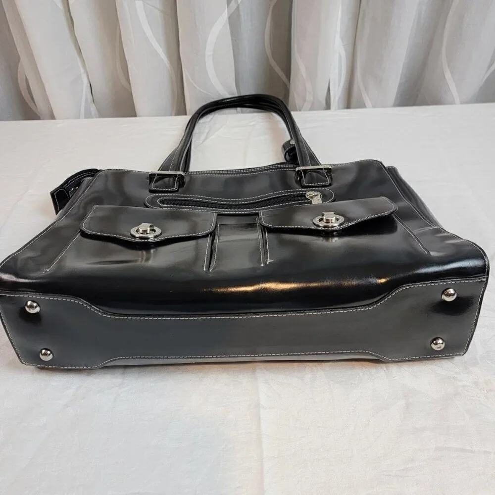 McKlein Verona Leather Laptop Briefcase